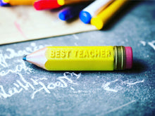 Load image into Gallery viewer, 3D Best Teacher Pencil Duo