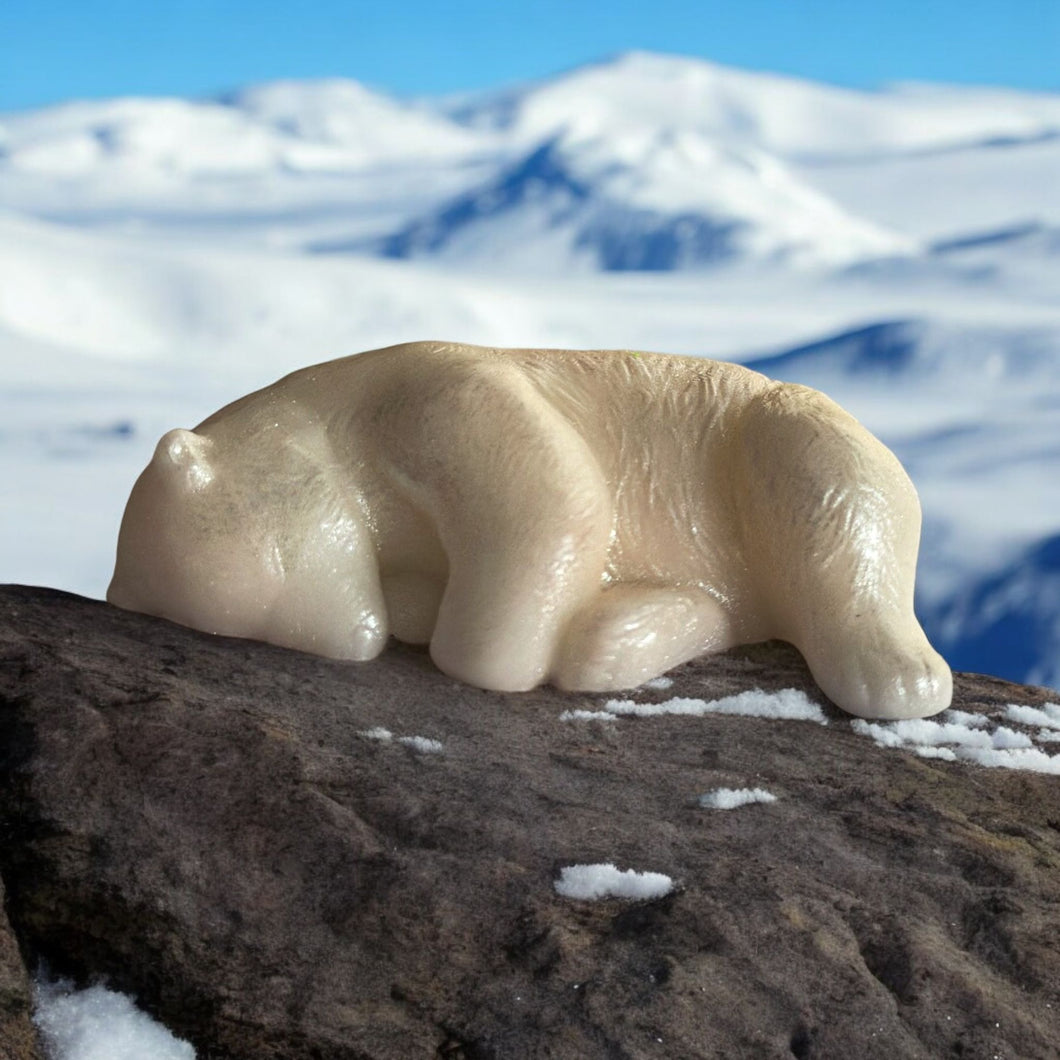 3D Sleeping Polar Bear Duo