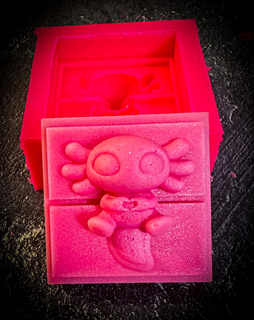 3D Heart Hands Axolotl Mini Snap