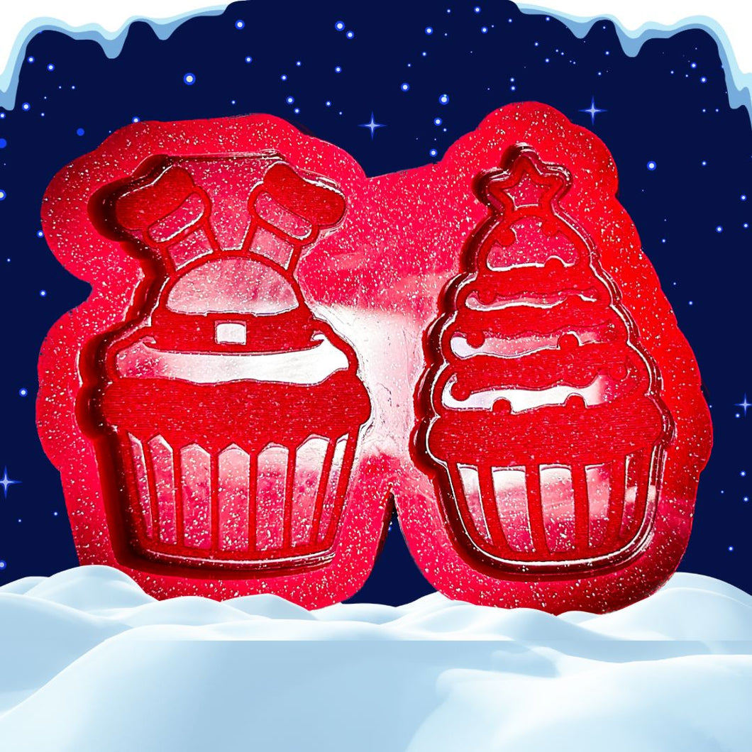 Santa & Tree Cupcake Duo