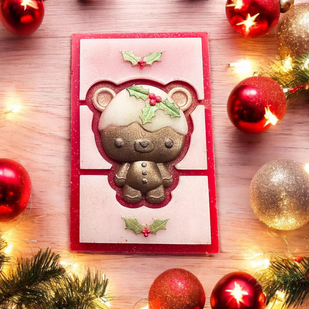 3D Christmas Pudding Bear Snapbar