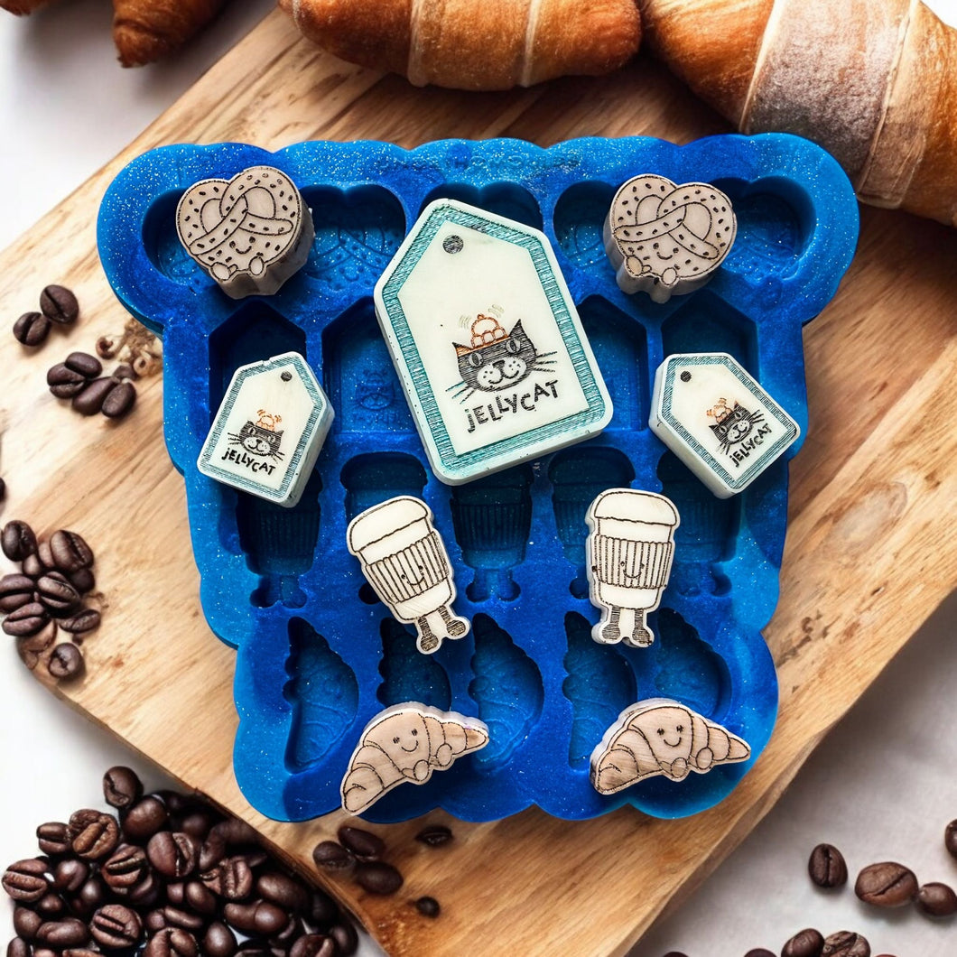 Coffee, Croissant & Pretzel Jellycat CHUNKIES & Matching Mini