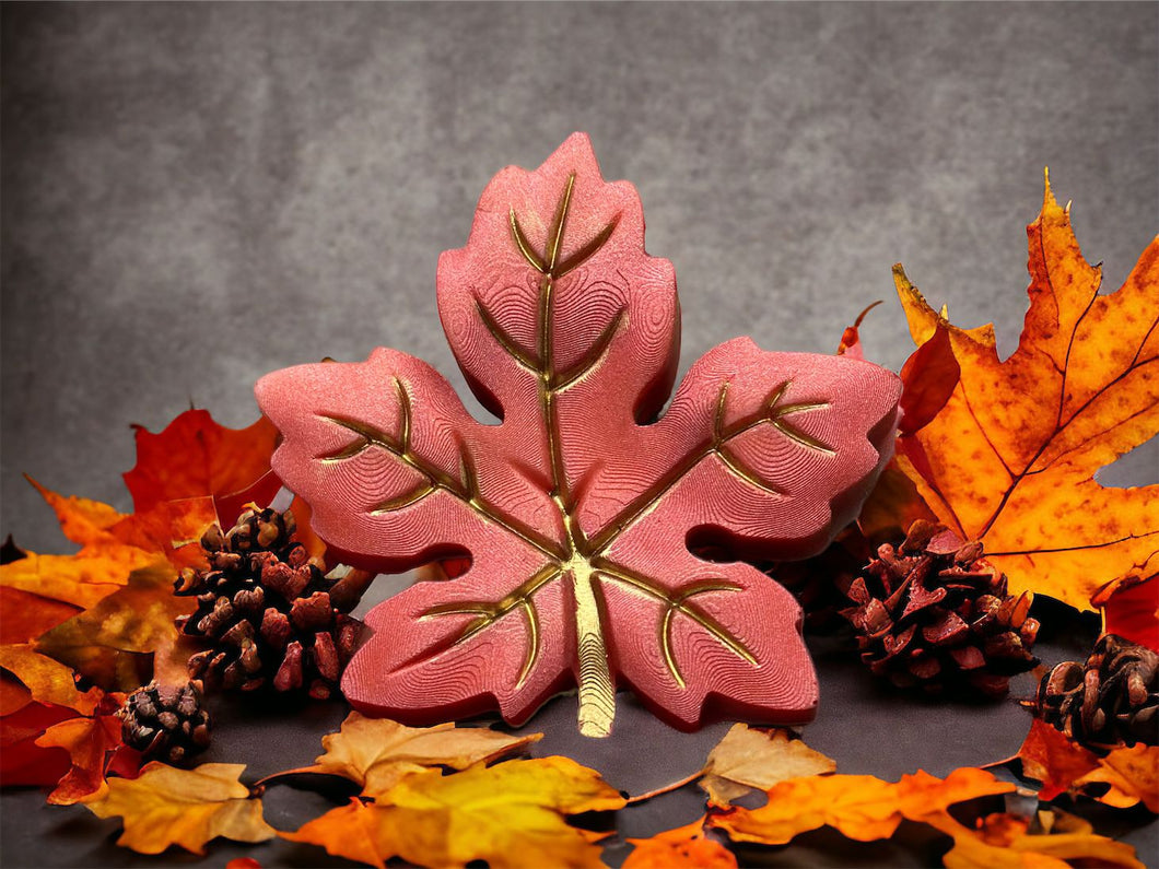 3D Autumn Leaf Duo